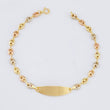 Baby Bracelet GC Oval Curve Plate 1.5gr / 5 1/2 in / 3mm Three-tone 18K Gold