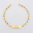 Pulso Bebé GC Placa Rectangular Curva 1.55gr / 5 1/2 in / 3mm Tres Oros 18K ©