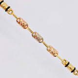 Cadena Rustica Cruzada 3X1 11.55gr / 23 1/2 in / 4.2mm Tres Oros 18K ©