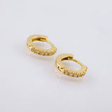 Candongas Carril Punteado 1.15gr / 9mm Oro Amarillo 18K ©