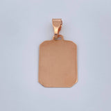 Dije Placa Octagonal 0.85gr / 1 in / Oro Rosa 18K %