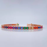 Pulso Tennis 13.8gr / 7 in / 3.22mm Oro Rosa 18K $