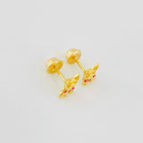Stud Earrings Dog 1.1g / in / 8.2mm Yellow Gold 18K