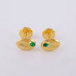 Stud Earrings Coffee Bean 0.8g / in / 6.5mm 18K Yellow Gold