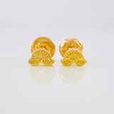 Stud Earrings Rainbow 0.75g / in / 3.8mm 18K Yellow Gold