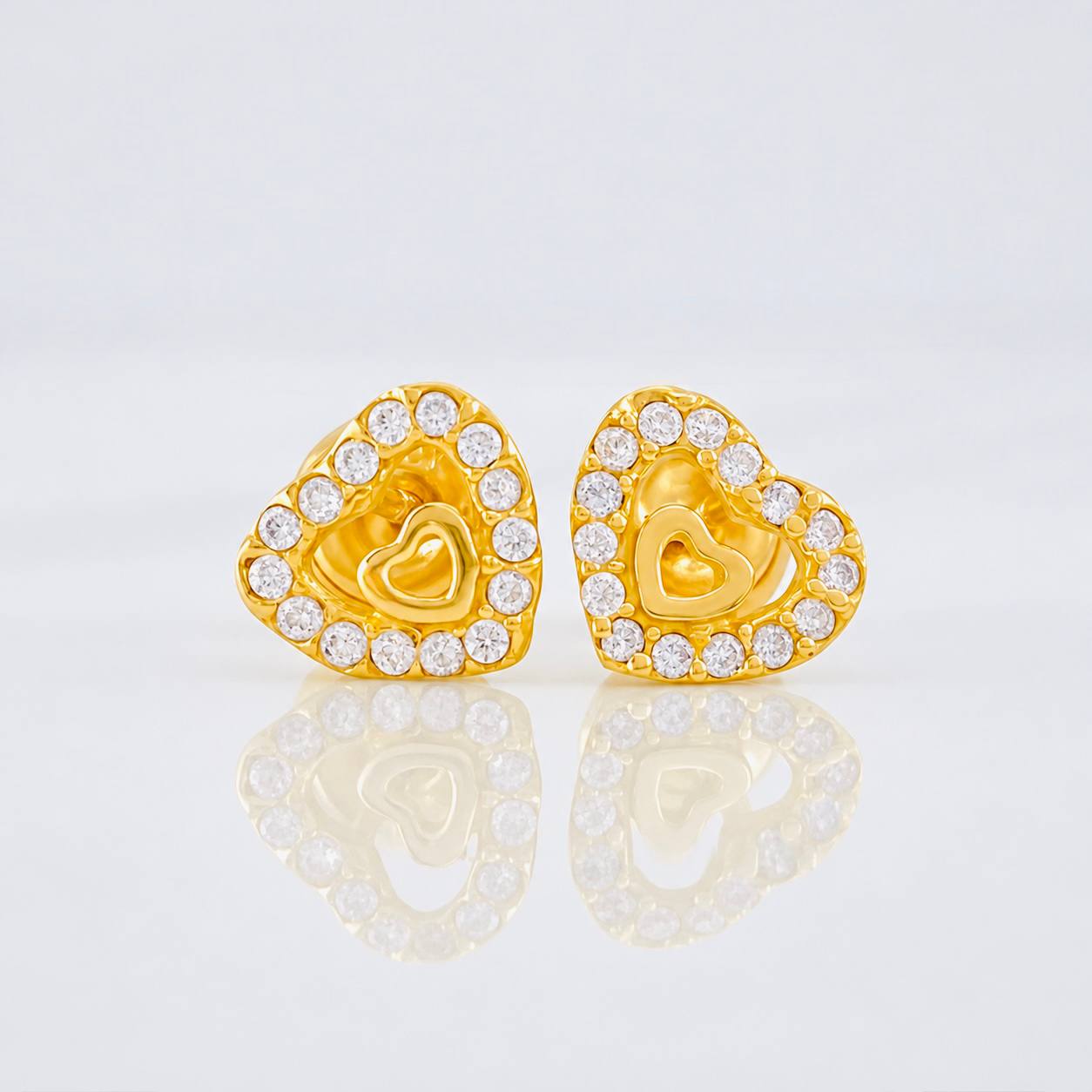 Topos Corazones 0.85g / in / 6.5mm Oro Amarillo 18K