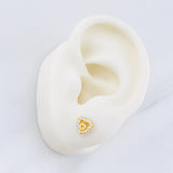 Topos Corazones 0.85g / in / 6.5mm Oro Amarillo 18K