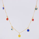 Classic Link Chain Turkish Eye 2.85g / 18 in / 0.9mm Yellow Gold 18K