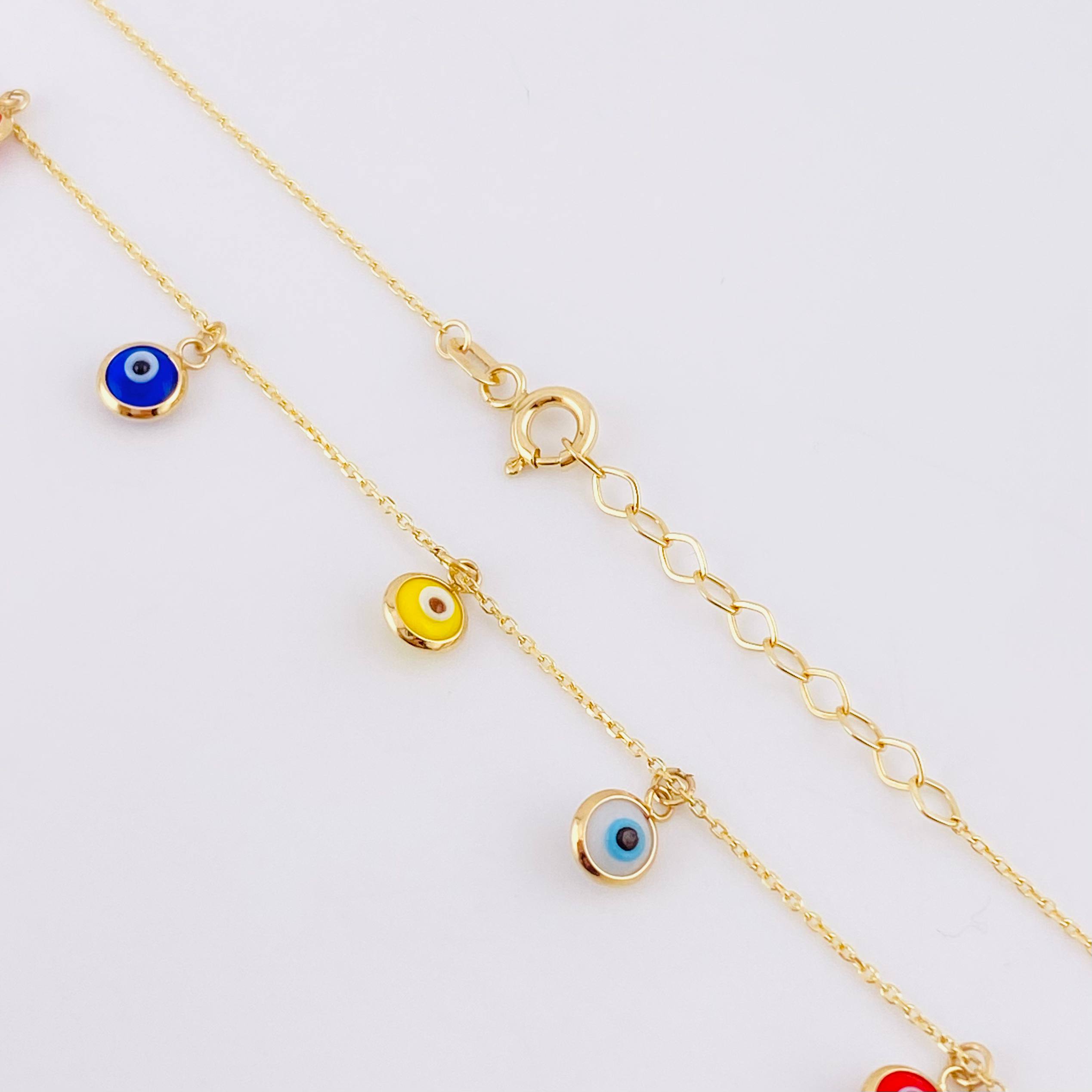 Classic Link Chain Turkish Eye 2.85g / 18 in / 0.9mm Yellow Gold 18K