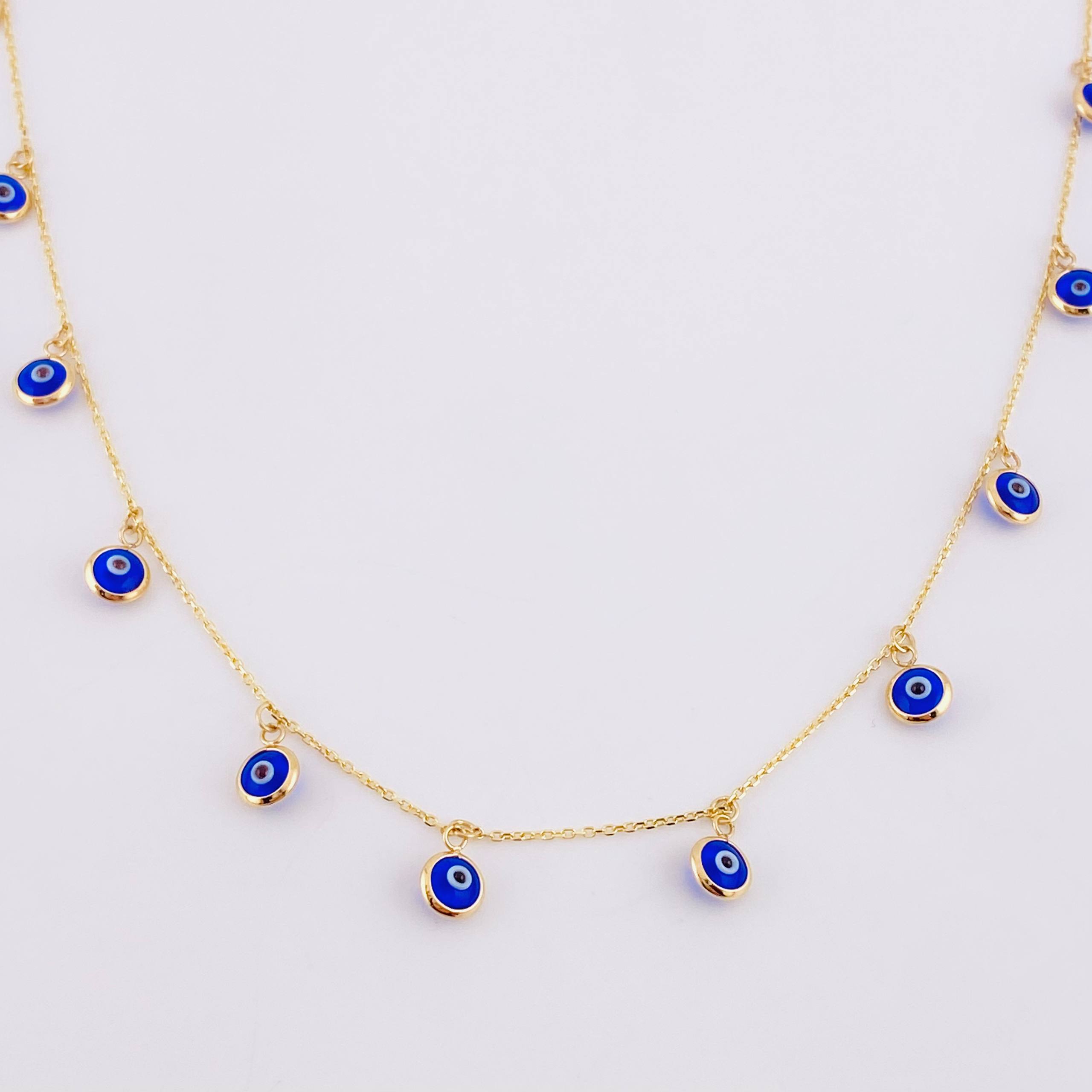 Classic Link Chain Turkish Eye 2.9g / 18 in / 0.9mm Yellow Gold 18K