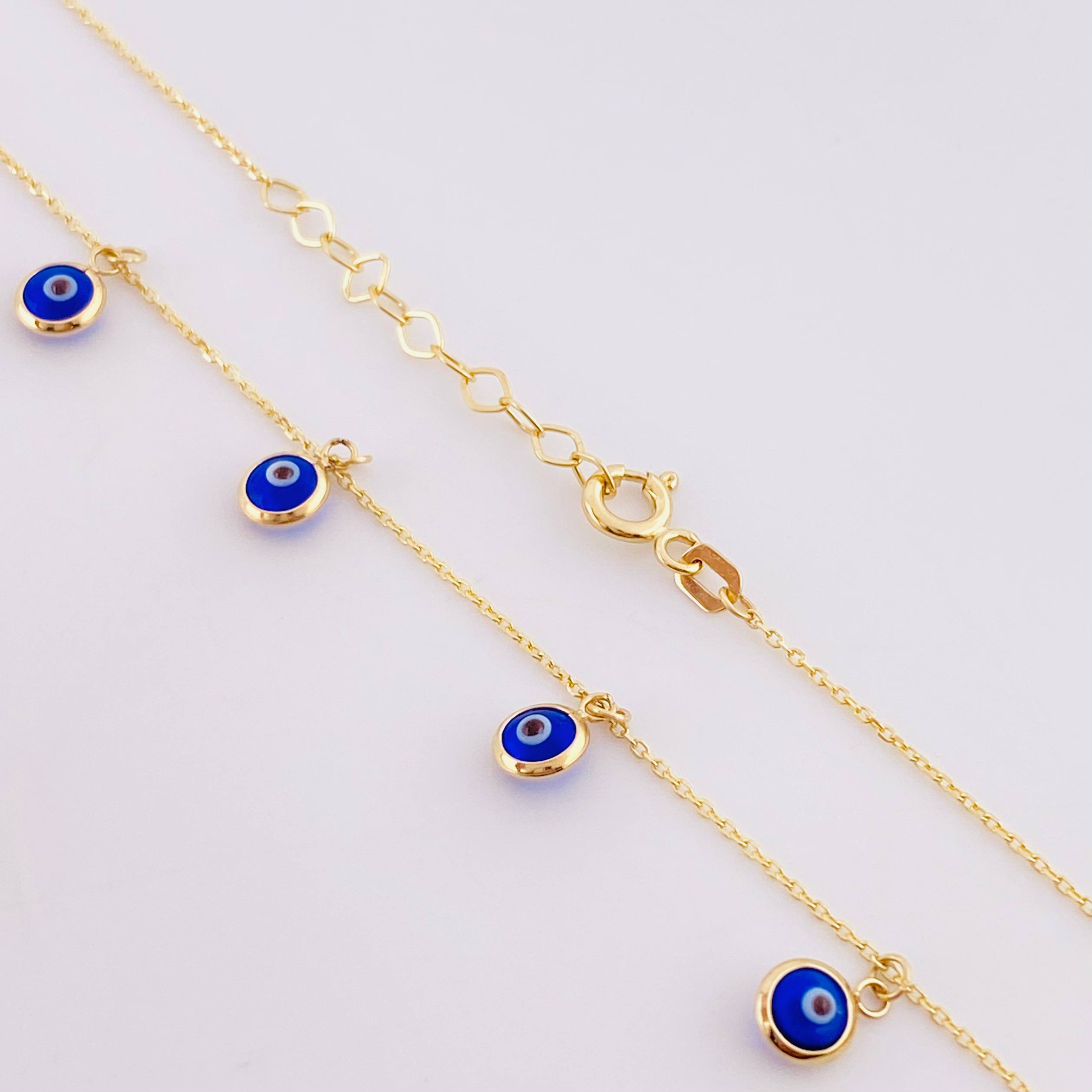 Classic Link Chain Turkish Eye 2.9g / 18 in / 0.9mm Yellow Gold 18K