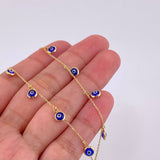 Classic Link Chain Turkish Eye 2.9g / 18 in / 0.9mm Yellow Gold 18K