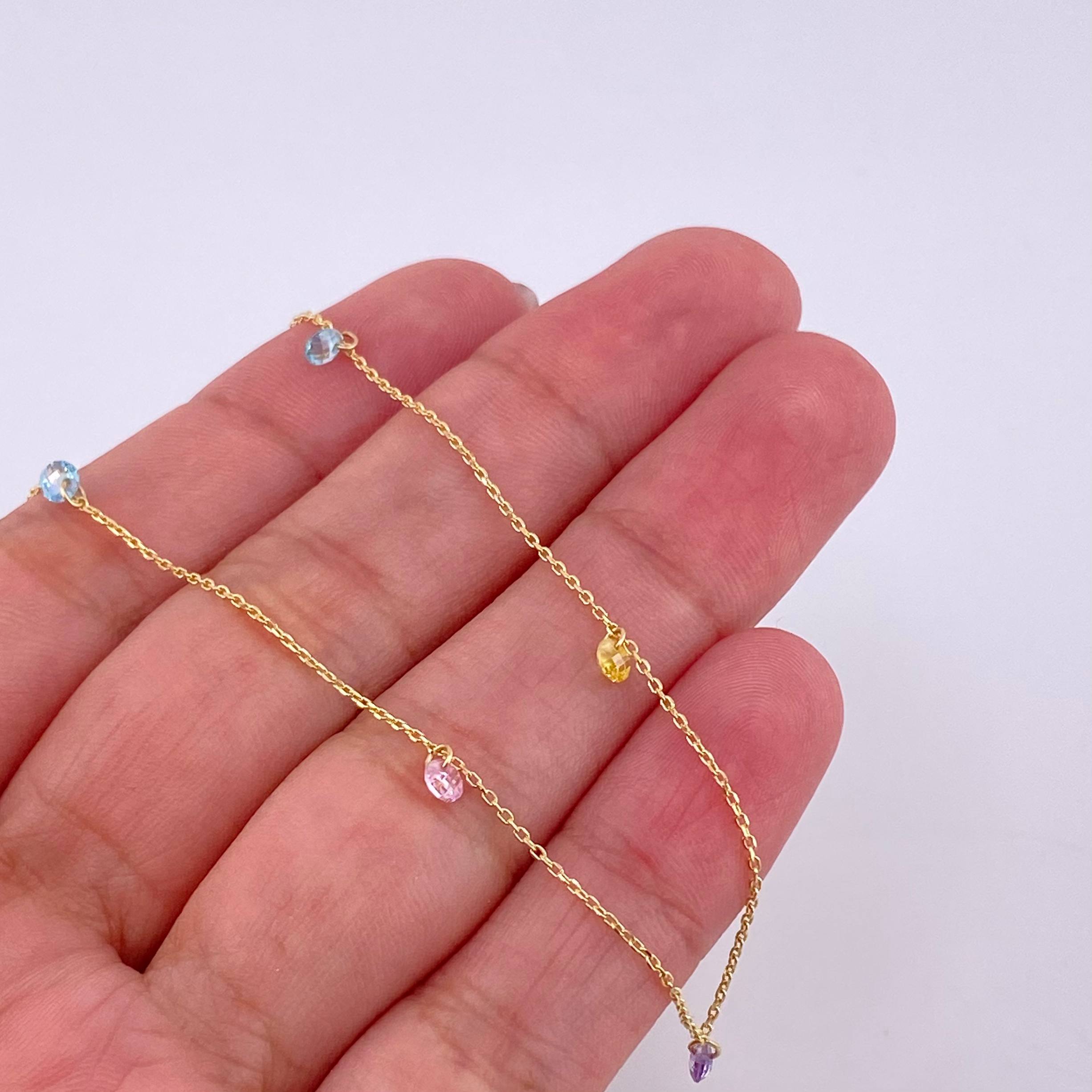 Classic Link Chain Pearls 1.8g / 18 in / 0.9mm Yellow Gold 18K