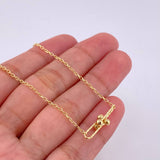 Bracelet Classic Link Celula 2.2g / 8 1/4 in - 7 1/4 in / 1.3mm Yellow Gold 18K