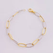 Bracelet Cajón 2.75g / 7 1/4 in / 5mm Two-Tone Yellow White 18K Gold