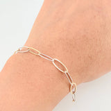 Bracelet Cajón 2.75g / 7 1/4 in / 5mm Two-Tone Yellow White 18K Gold