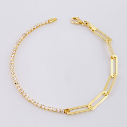 Pulso Tenis Cajón 2.7g / 6 3/4 in / 1.8mm Oro Amarillo 18K