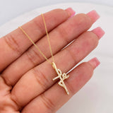 Classic Link Chain + Faith Pendant / 2.55g / 17 3/4 in 18K Yellow Gold