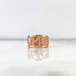 Love Ring 7.5gr / Size 6 1/2 / White Zircons Rose Gold