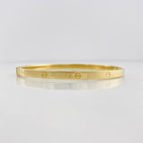 Bracelet Screw Hoop 5.8g / 7 in / 4mm Yellow Gold 18K