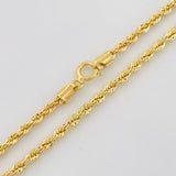 Rope Bracelet 1.2g / 7 in / 2.2mm Yellow Gold 18K