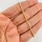 Rope Bracelet 1.2g / 7 in / 2.2mm Yellow Gold 18K