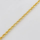 Rope Bracelet 1.2g / 7 in / 2.2mm Yellow Gold 18K