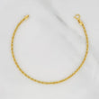 Rope Bracelet 1.2g / 7 in / 2.2mm Yellow Gold 18K