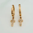 Candongas Cruz 2.85gr / 1 in / Oro Amarillo 18K $