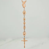Rosario Virgen Maria 19.1gr / 24 1/2 in / 8mm-5mm Oro Rosa 18K &