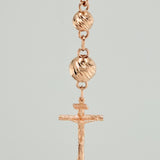 Rosario Virgen Maria 19.1gr / 24 1/2 in / 8mm-5mm Oro Rosa 18K &