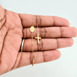 Pulso Denario Virgen Milagrosa 1.4gr / 8 in / 2mm Oro Amarillo 18K $