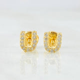 Stud Earrings Letter U 0.8gr / 18K Yellow Gold
