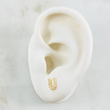 Stud Earrings Letter U 0.8gr / 18K Yellow Gold