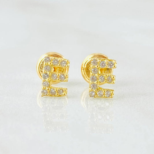 Topos Letra E 0.8gr / 4mm Oro Amarillo 18K *