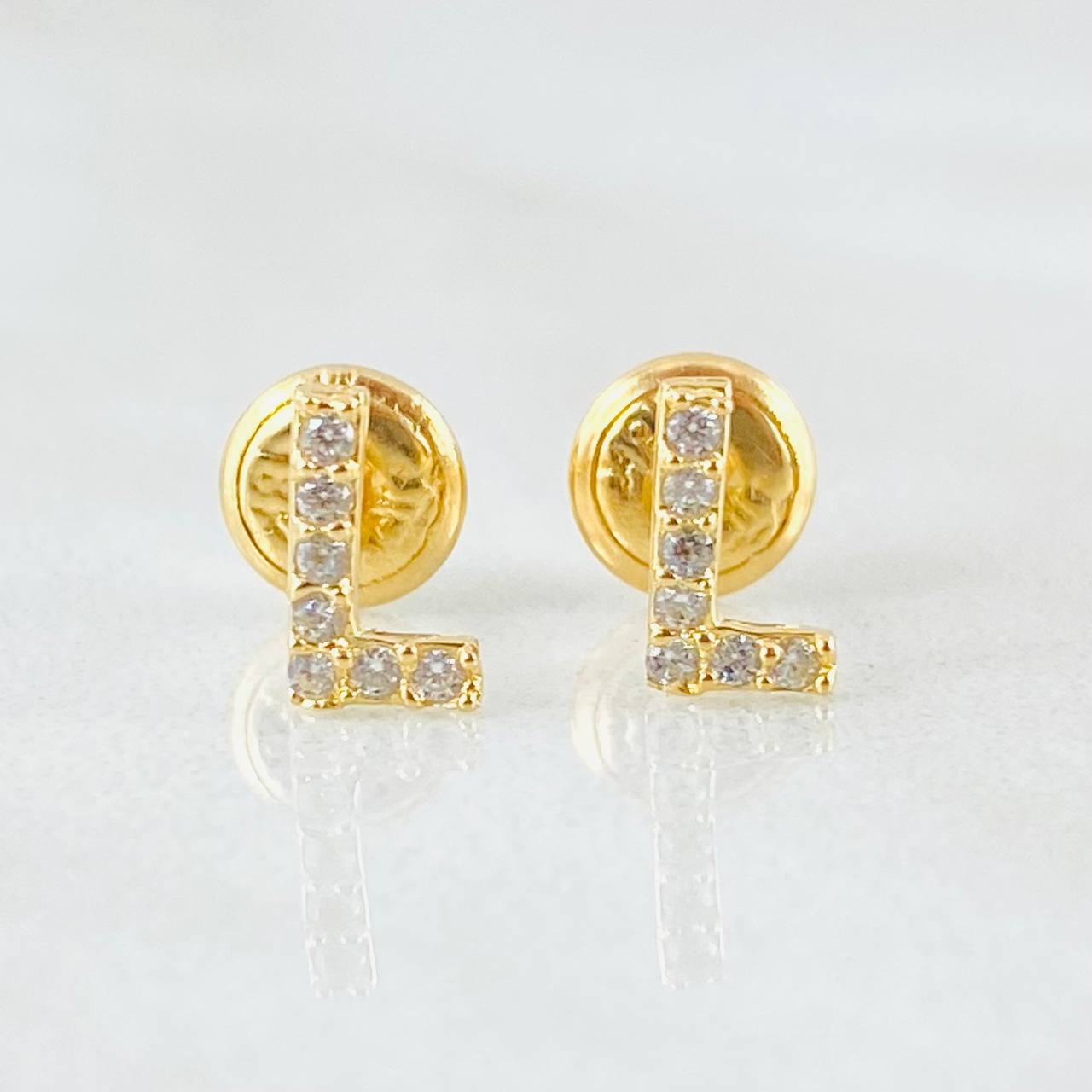 Topos Letra L 0.6gr / 4mm Oro Amarillo 18K