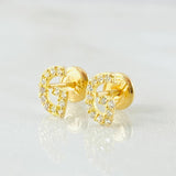 Stud Earrings Letter G 0.75gr / 18K Yellow Gold