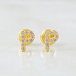 Stud Earrings Letter P 0.75gr / 18K Yellow Gold