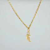 Set Cadena y Dije Roll-On + Luna 1.45gr / 15 3/4 in / 1.26mm Oro Amarillo 18K (Oferta) &