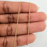 Set Cadena y Dije Roll-On + Luna 1.45gr / 15 3/4 in / 1.26mm Oro Amarillo 18K (Oferta) &