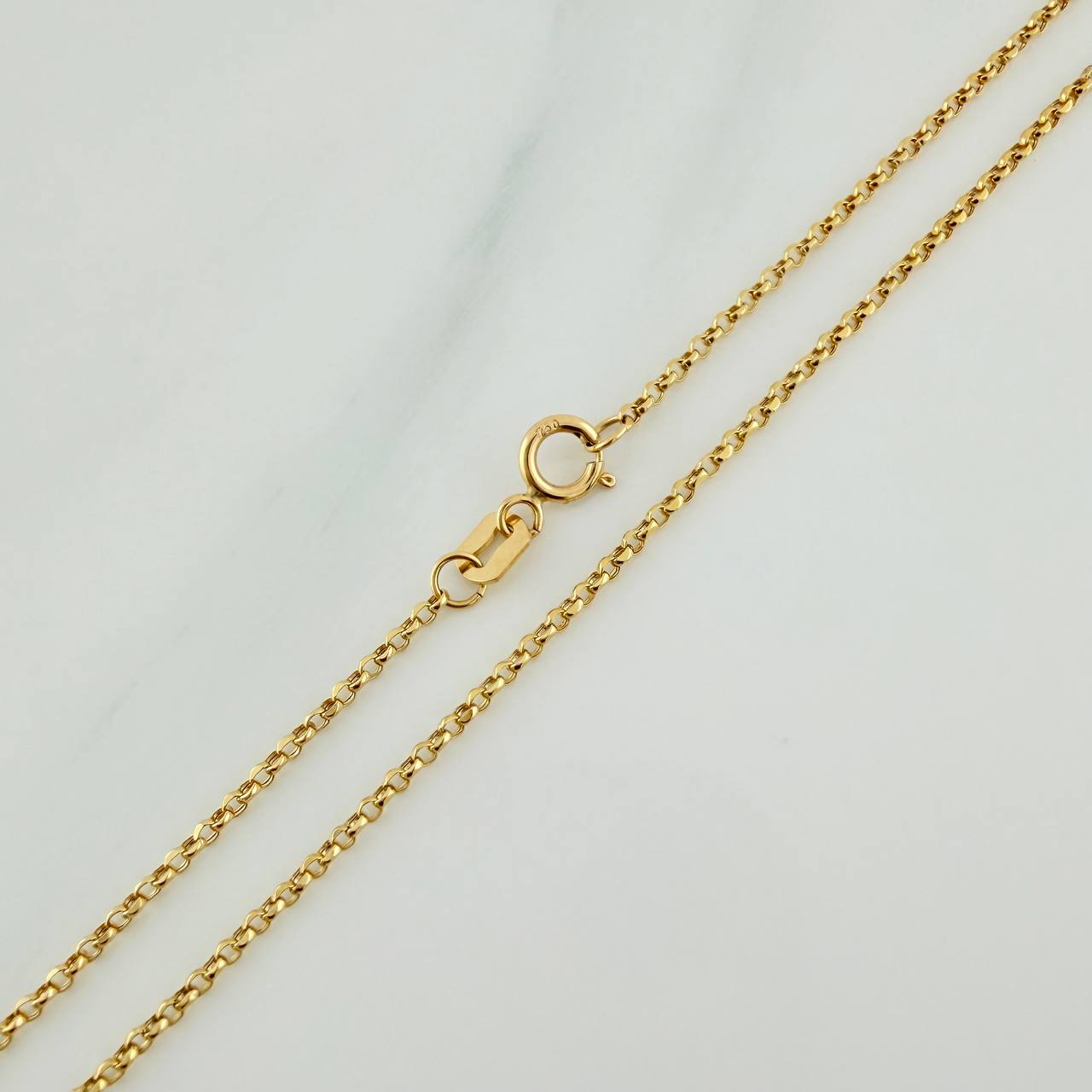 Set Cadena y Dije Roll-On + Luna 1.45gr / 15 3/4 in / 1.26mm Oro Amarillo 18K (Oferta) &