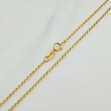 Set Cadena y Dije Roll-On + Luna 1.45gr / 15 3/4 in / 1.26mm Oro Amarillo 18K (Oferta) &