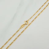 Set Cadena y Dije Figaro +Corazon 1.3gr / 17 3/4 in / 1.27mm Oro Amarillo 18K (Oferta) &