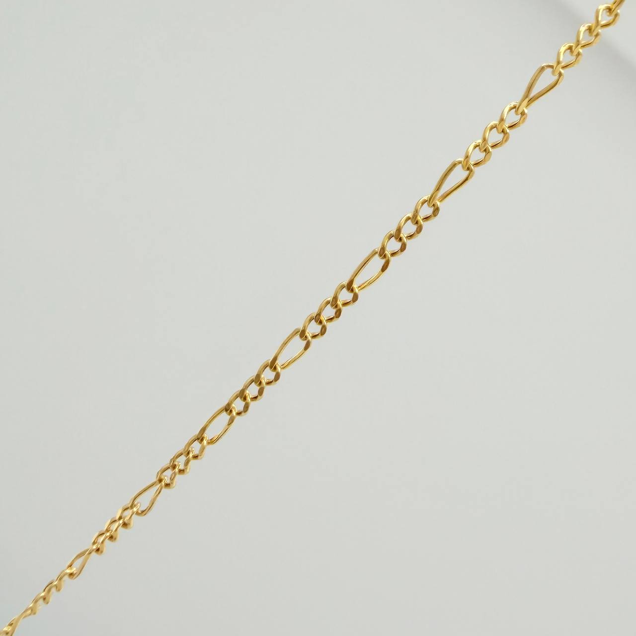 Set Cadena y Dije Figaro +Corazon 1.3gr / 17 3/4 in / 1.27mm Oro Amarillo 18K (Oferta) &