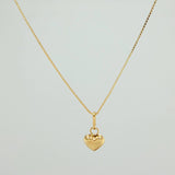 Venetian Chain and Pendant Set + Heart 1.15gr / 15 3/4 in / 0.55mm 18K Yellow Gold &