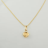Venetian Chain and Pendant Set + Heart 1.15gr / 15 3/4 in / 0.55mm 18K Yellow Gold &