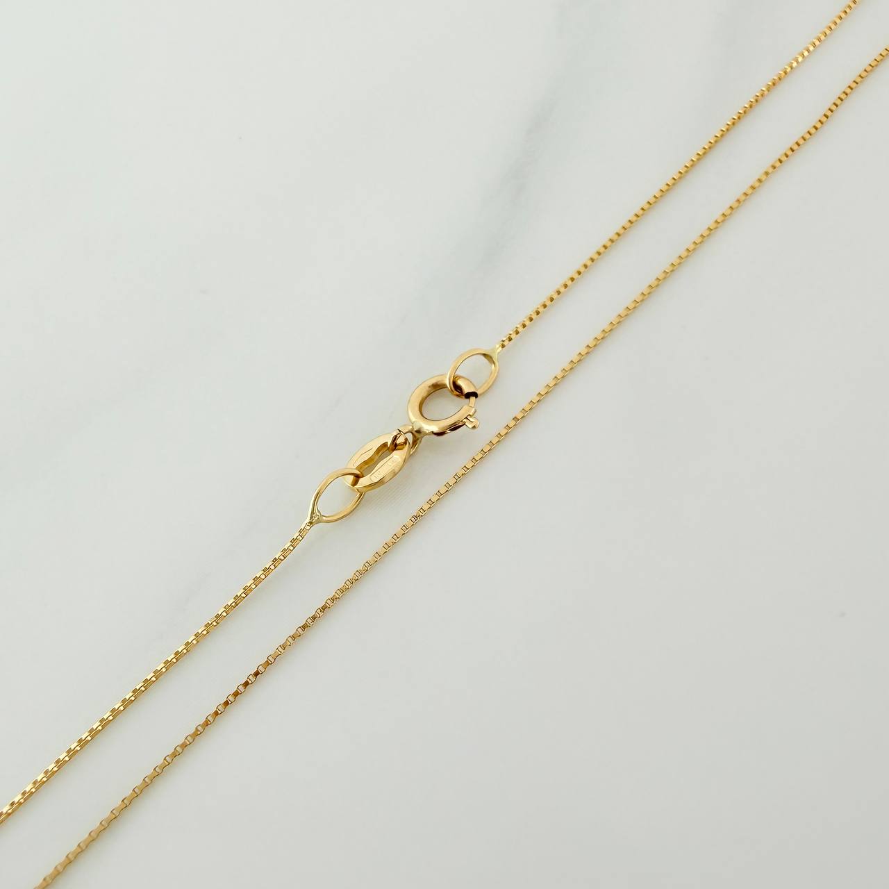 Venetian Chain and Pendant Set + Heart 1.15gr / 15 3/4 in / 0.55mm 18K Yellow Gold &