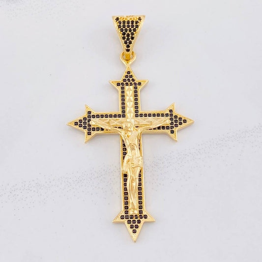 Christ Cross Pendant 9.4g / 2 1/2 in Yellow Gold 18K