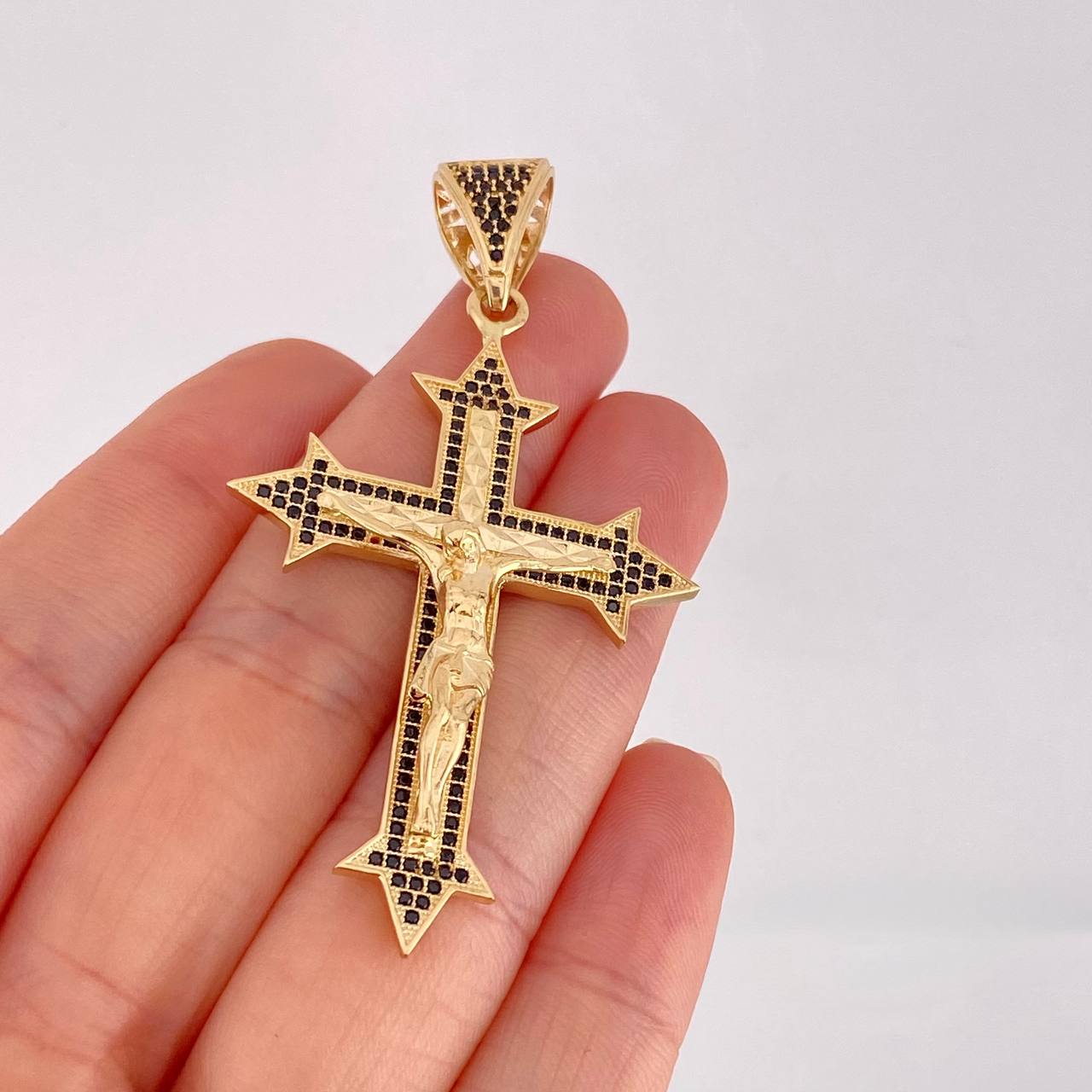 Dije Cruz Cristo 9.4g / 2 1/2 in Oro Amarillo 18K