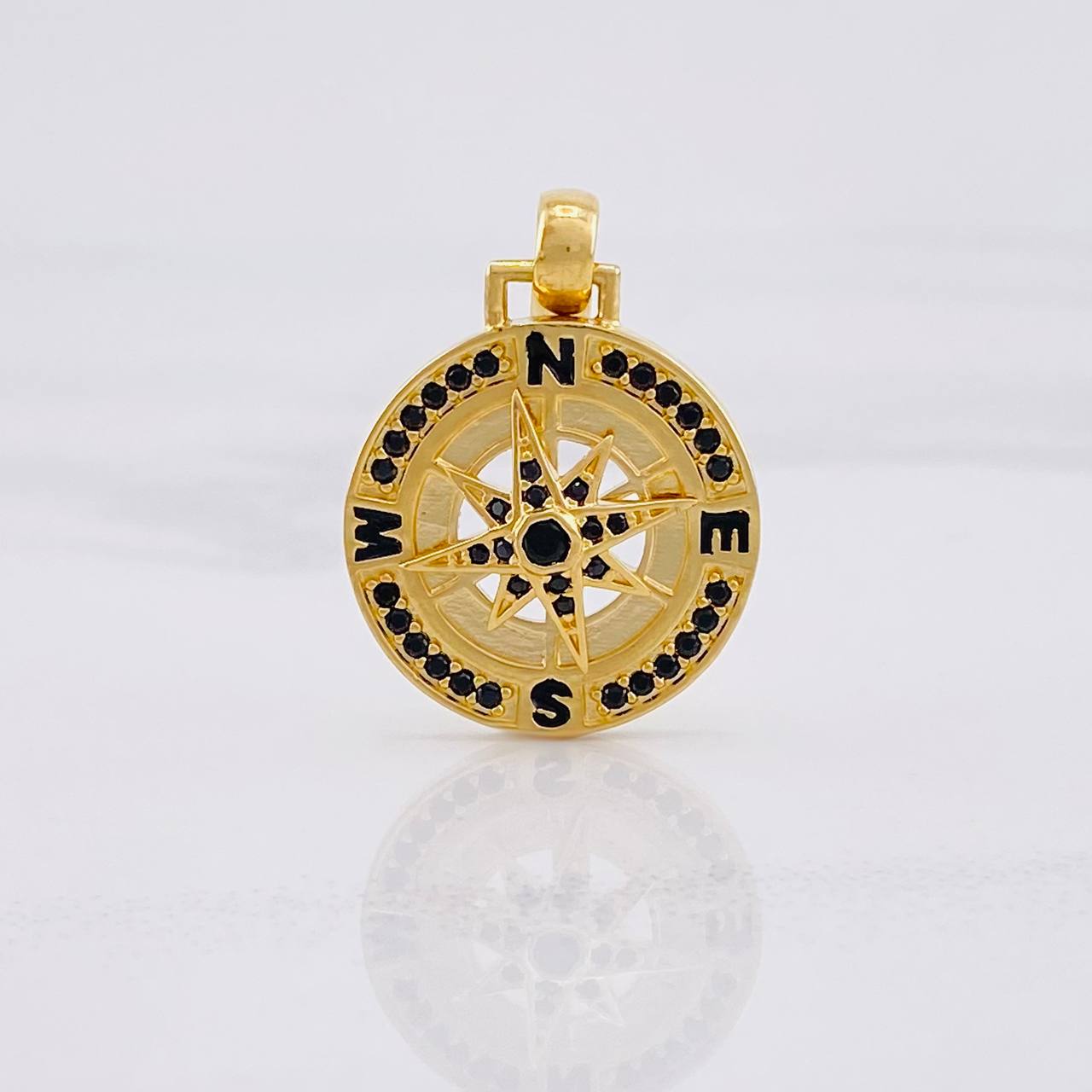 Pendant Compass 4.9g / 1 1/4 in Yellow Gold 18K